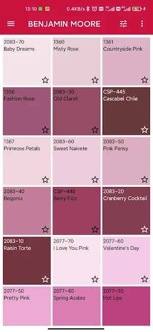 Benjamin Moore Paint Colors Screenshot 2