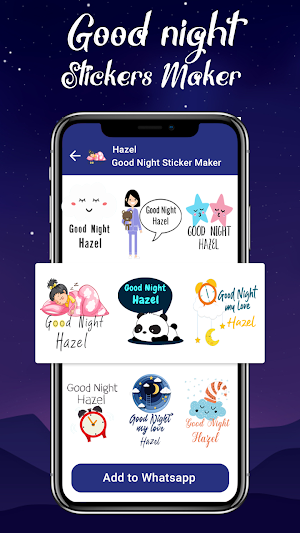 Good Night Stickers Maker For WAStickerApps Screenshot 2