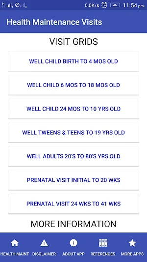Health Maintenance Visits Screenshot 0