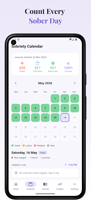 Sober Tracker: Quit Drinking + Screenshot 2