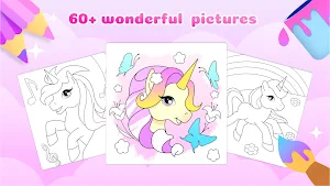 Unicorn Coloring Kids Games Screenshot 1