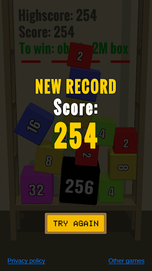 Chain 2048 Falling Boxes Screenshot 3