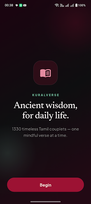 KuralVerse – Daily Thirukkural Screenshot 0
