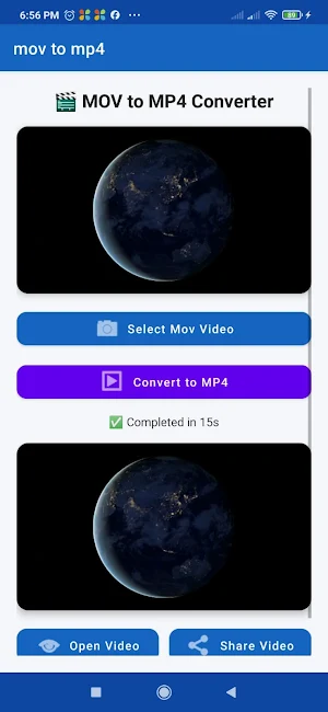mov to mp4 converter Screenshot 3