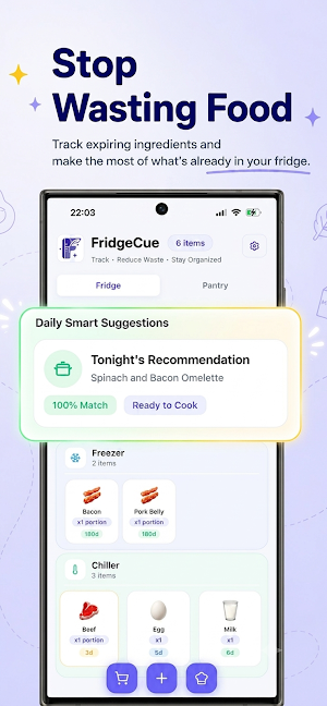 FridgeCue: AI Fridge Recipes Screenshot 0