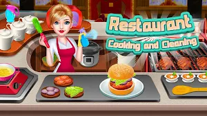 Restaurant Cleaning,Cooking and Shopping Game Screenshot 0