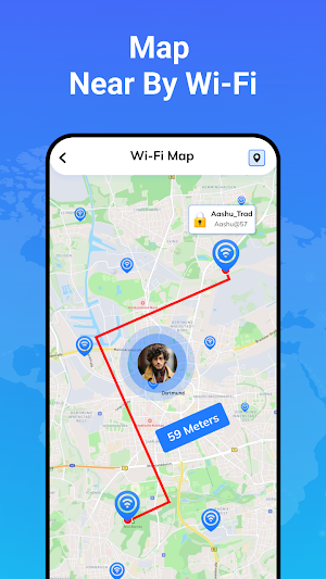 Wifi Password on Map Wifi View Screenshot 2