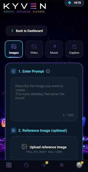 KYVEN: AI Content Creation Screenshot 2