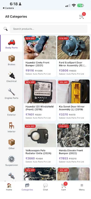 Used Car Spare - Shopping Screenshot 1
