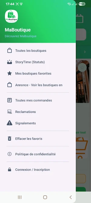 MaBoutique Client Screenshot 1