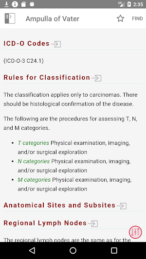 TNM Classification of Malignant Tumours Screenshot 3