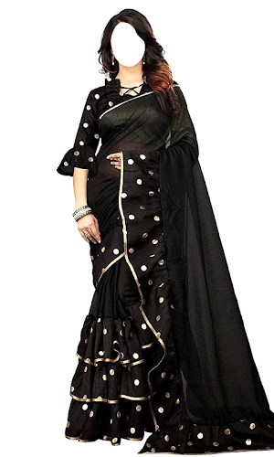 Women Ruffle Saree Photo Suit Screenshot 3
