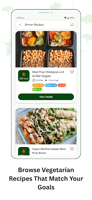 Vegetarian Meal Prep Recipes Screenshot 3