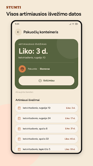 Stumti - atliekų grafikas Screenshot 1