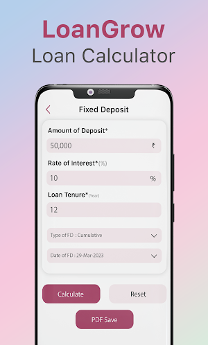 Loangrow - EMI Loan Calculator Screenshot 1