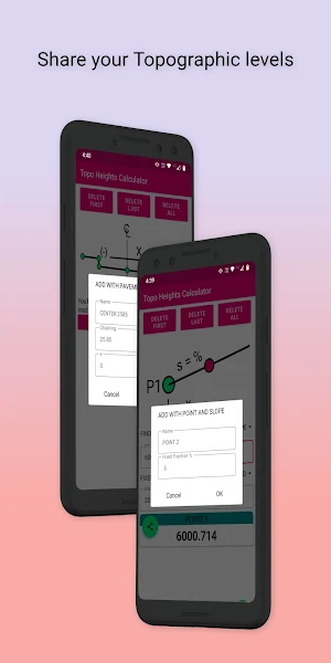 Topographic heights calculator Screenshot 3