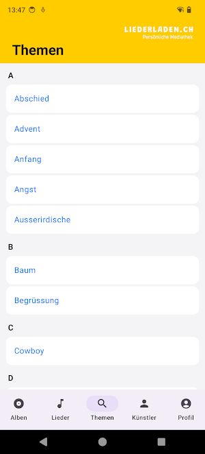 Liederladen Screenshot 2
