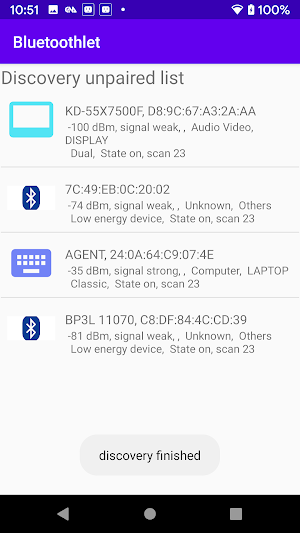 BluetoothLet Screenshot 1