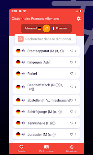 Dictionnaire Francais Allemand Screenshot 2