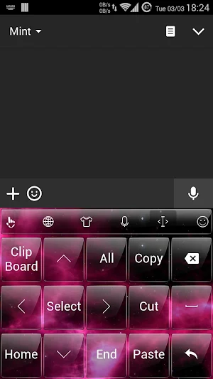 Keyboard Theme Glass Nebula Screenshot 3