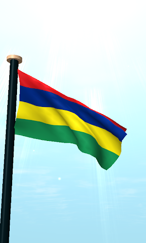 Mauritius Flag 3D Wallpaper Screenshot 1