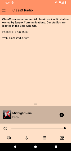 ClassX Radio Mobile Screenshot 3