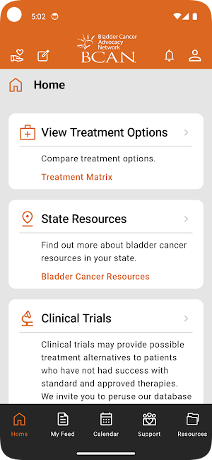 BCAN Bladder Cancer App Screenshot 0