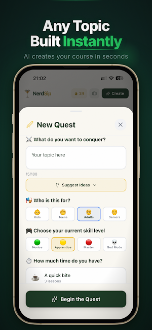 Nerdsip - Micro Learning App Screenshot 3