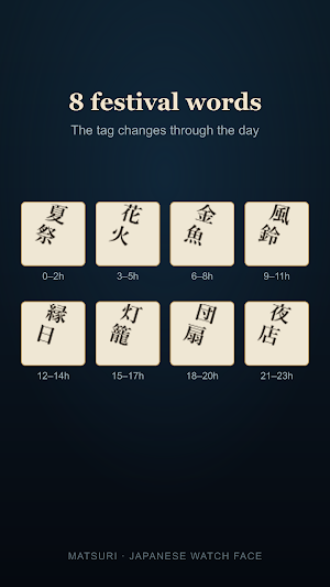 Matsuri Japanese Watch Face Screenshot 3