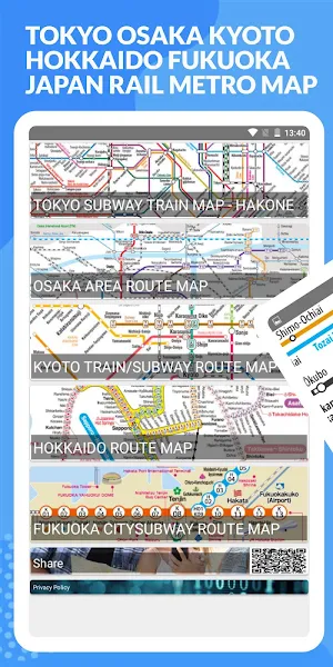 JAPAN RAIL METRO MAP Screenshot 0
