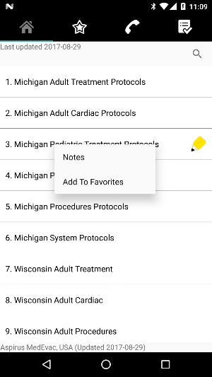 Aspirus MedEvac EMS Protocols Screenshot 1