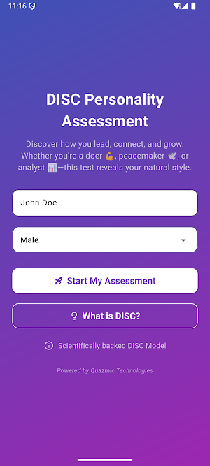 DISC Personality Profiler Screenshot 0