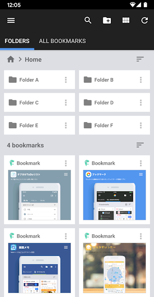 VisiMarks: Bookmark Manager Screenshot 2