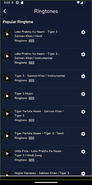 Tiger 3 Movie Ringtone Screenshot 1