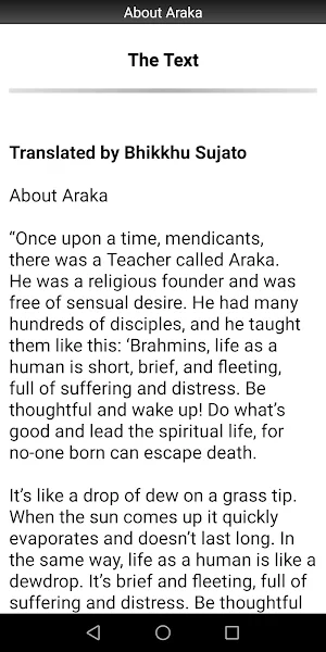 About Araka Sutta - Buddhism Screenshot 1