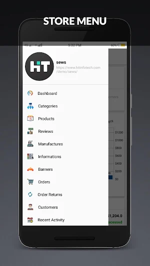 Opencart Mobile Application for Admin - OC M-App Screenshot 1