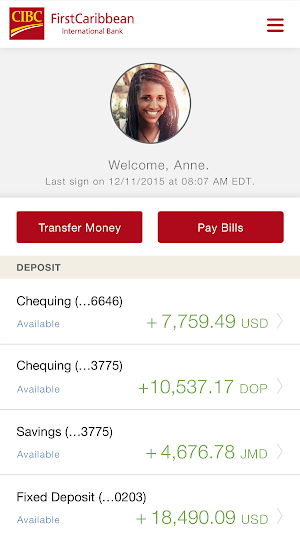 CIBC FirstCaribbean Mobile Screenshot 1