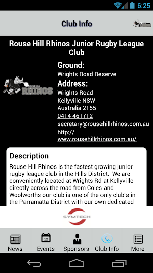 Rouse Hill Rhinos Junior RLC Screenshot 3