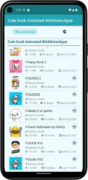 Cute Duck Animated WASticker Screenshot 1