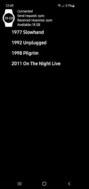 Wear Music Player Screenshot 0