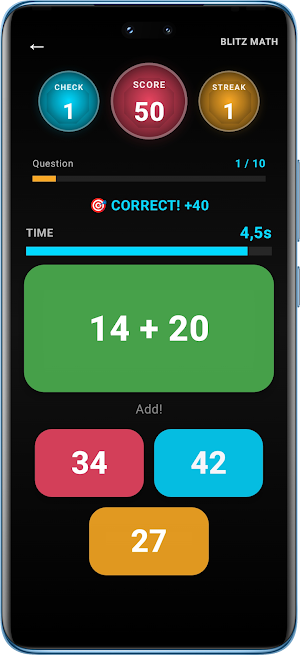 Speed Math Mental - Blitz Math Screenshot 2
