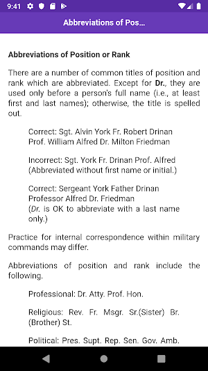 Abbreviations Screenshot 3