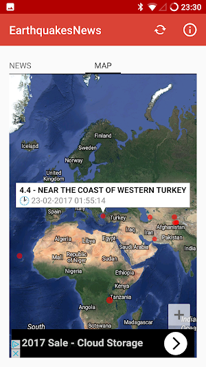 Earthquake News Screenshot 1