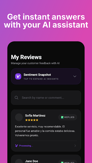 InstantReply - AI Reviews Screenshot 3