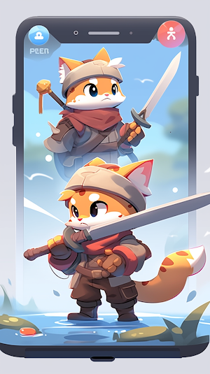 Cat Swordsman Idle Screenshot 1