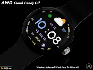 AWD Cloud Candy Gif Watchface Screenshot 1