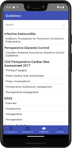Anesthesia Considerations Screenshot 1