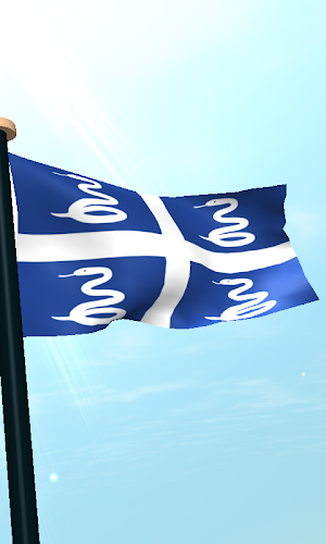 Martinique Flag 3D Wallpaper Screenshot 3