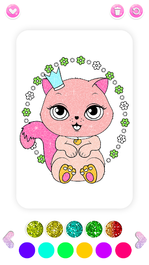 Sparkle Princess Coloring Pages Glitter- Fireworks Screenshot 3