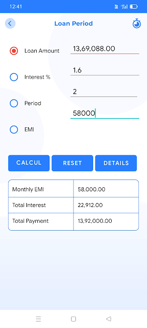 Loan Speedy EMI Calculator Screenshot 0